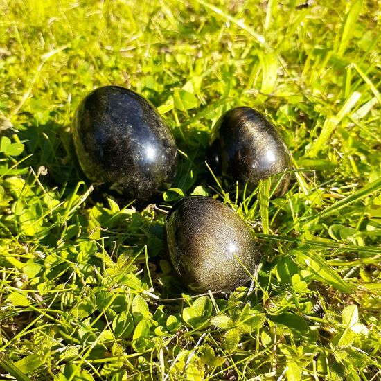 Bild von Yoni Ei - goldener Obsidian