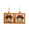 Bild von handbestickte Ohrringe - Frida Kahlo